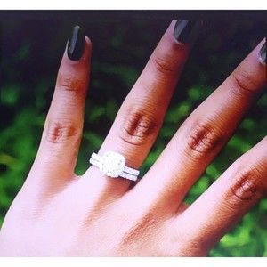Women's Engagement Ring Sz 6 - .925 Silver Plated  Wedding Bride Gift Jewelry